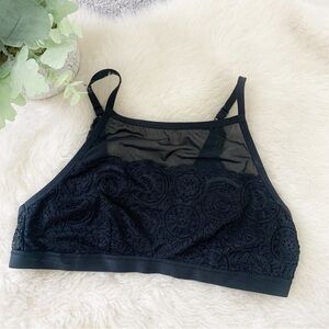 [Aerie] Women's Black Lace High Neck Bralette